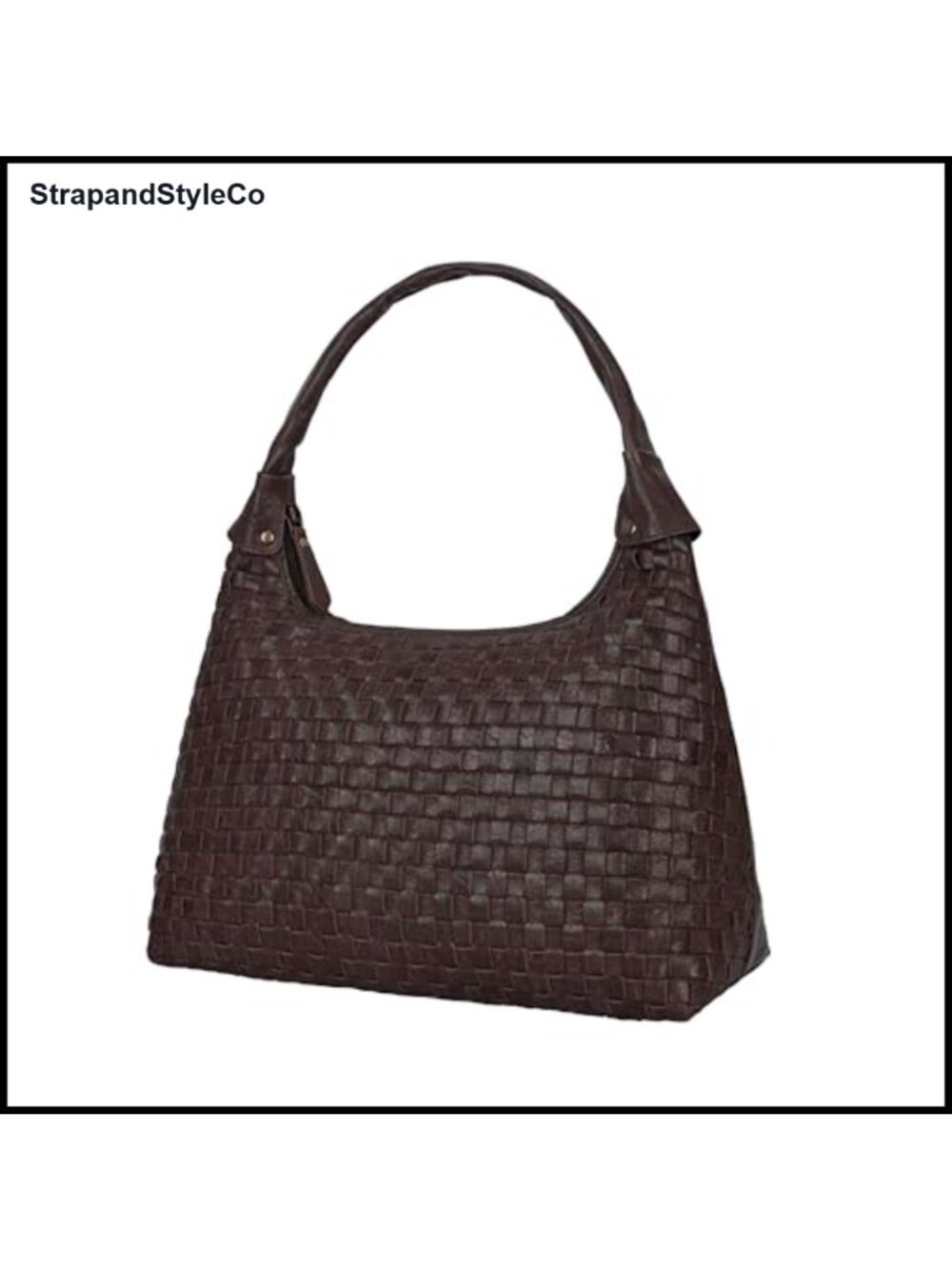 Braided Leather Tote Bag Hobo Shoulder Bag Women